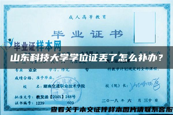 山东科技大学学位证丢了怎么补办？