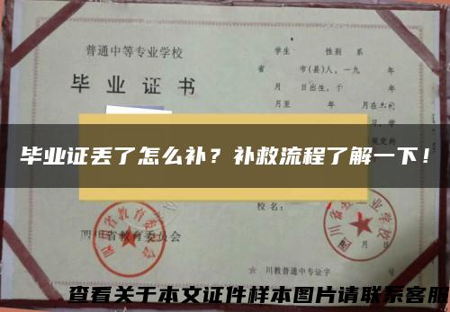 毕业证丢了怎么补？补救流程了解一下！