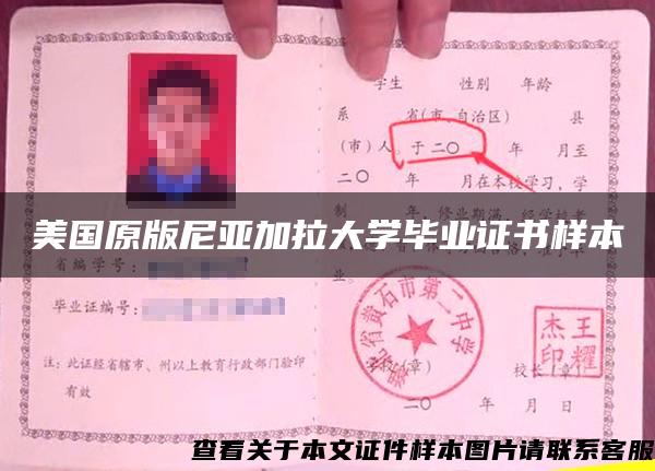 美国原版尼亚加拉大学毕业证书样本