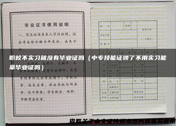 职校不实习就没有毕业证吗（中专技能证领了不用实习能拿毕业证吗）