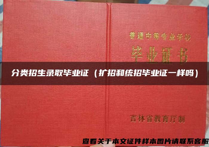 分类招生录取毕业证（扩招和统招毕业证一样吗）