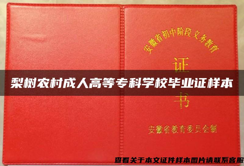 梨树农村成人高等专科学校毕业证样本