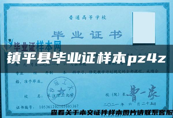 镇平县毕业证样本pz4z