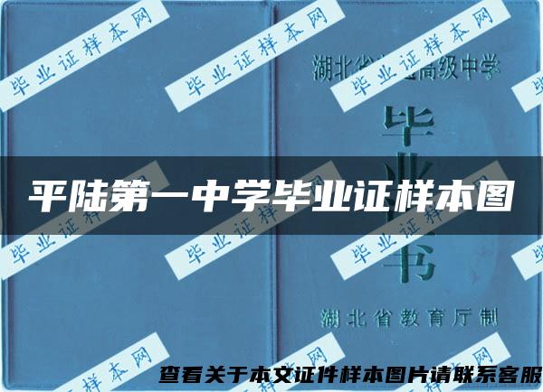 平陆第一中学毕业证样本图