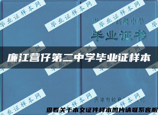 廉江营仔第二中学毕业证样本