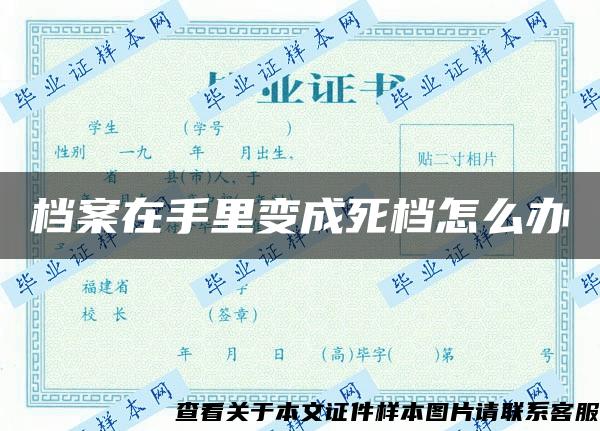 档案在手里变成死档怎么办