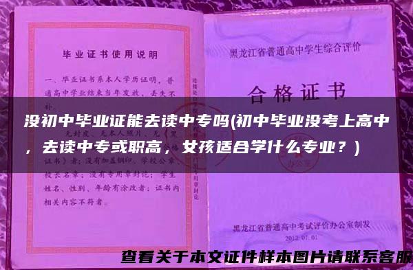 没初中毕业证能去读中专吗(初中毕业没考上高中，去读中专或职高，女孩适合学什么专业？)