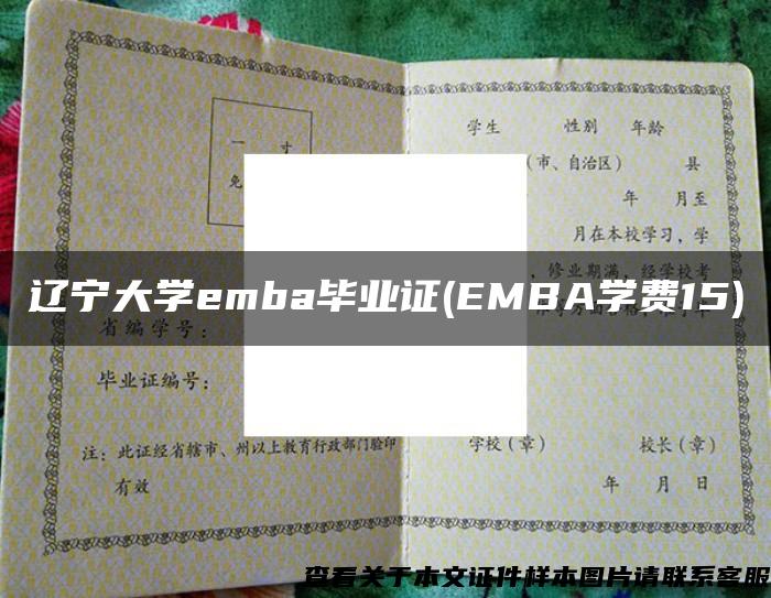 辽宁大学emba毕业证(EMBA学费15)