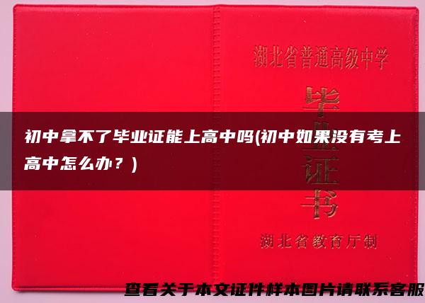 初中拿不了毕业证能上高中吗(初中如果没有考上高中怎么办？)