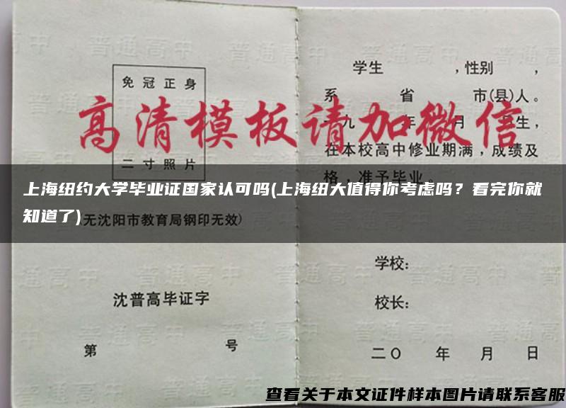 上海纽约大学毕业证国家认可吗(上海纽大值得你考虑吗？看完你就知道了)