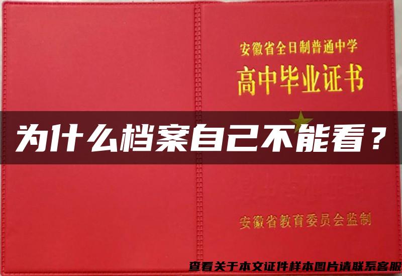 为什么档案自己不能看？