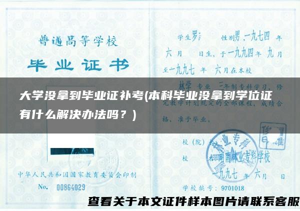 大学没拿到毕业证补考(本科毕业没拿到学位证 有什么解决办法吗？)