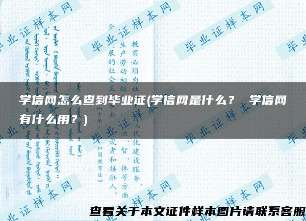 学信网怎么查到毕业证(学信网是什么？ 学信网有什么用？)