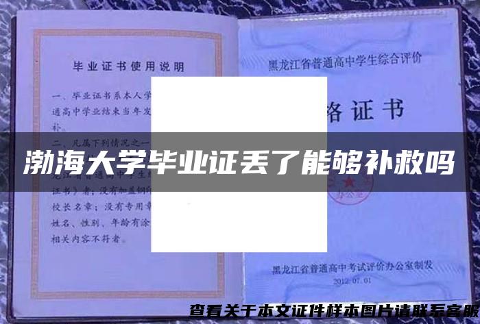 渤海大学毕业证丢了能够补救吗