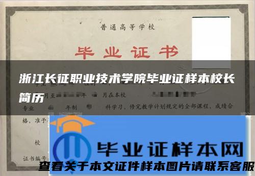 浙江长征职业技术学院毕业证样本校长简历