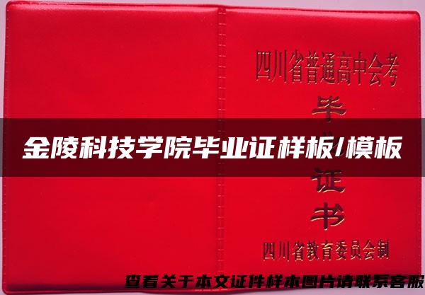 金陵科技学院毕业证样板/模板