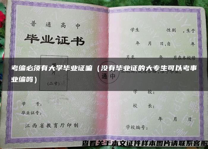 考编必须有大学毕业证嘛（没有毕业证的大专生可以考事业编吗）