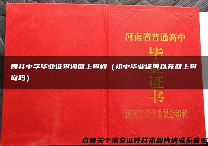 良井中学毕业证查询网上查询（初中毕业证可以在网上查询吗）