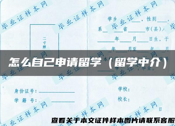 怎么自己申请留学（留学中介）