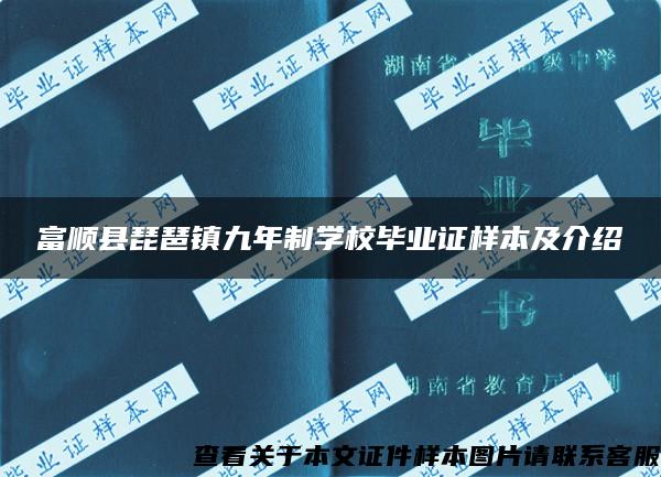 富顺县琵琶镇九年制学校毕业证样本及介绍