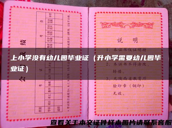 上小学没有幼儿园毕业证（升小学需要幼儿园毕业证）