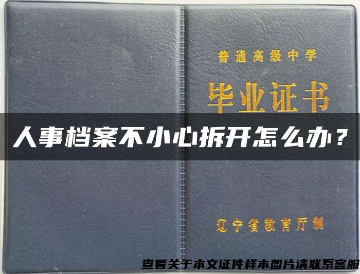 人事档案不小心拆开怎么办？