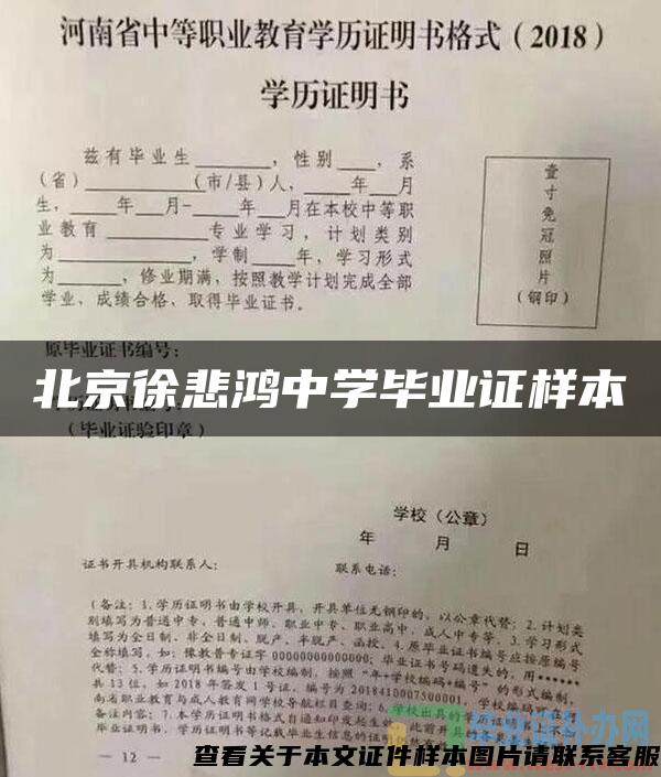 北京徐悲鸿中学毕业证样本