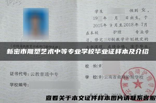 新密市雕塑艺术中等专业学校毕业证样本及介绍