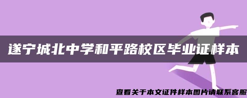 遂宁城北中学和平路校区毕业证样本