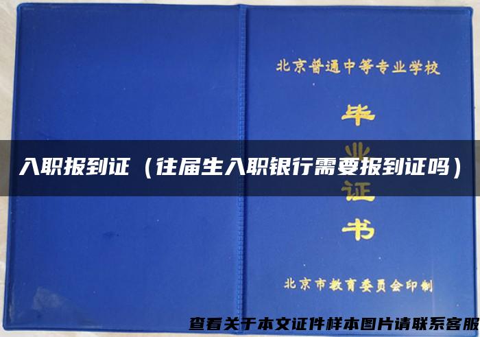 入职报到证（往届生入职银行需要报到证吗）