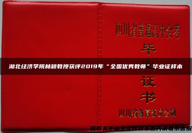 湖北经济学院林颖教授获评2019年“全国优秀教师”毕业证样本