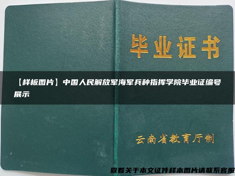 【样板图片】中国人民解放军海军兵种指挥学院毕业证编号展示