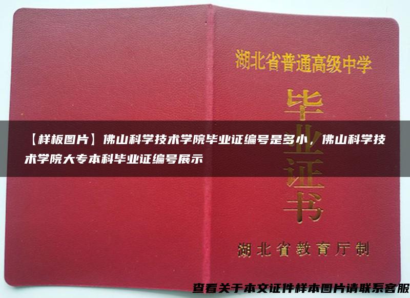 【样板图片】佛山科学技术学院毕业证编号是多小，佛山科学技术学院大专本科毕业证编号展示