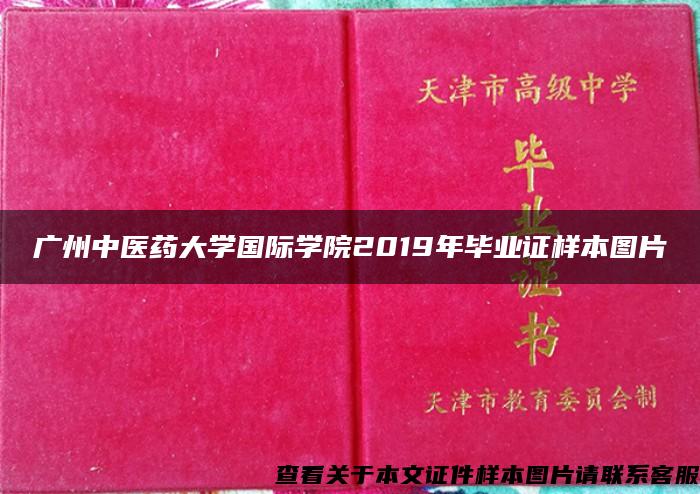 广州中医药大学国际学院2019年毕业证样本图片