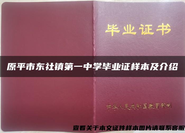 原平市东社镇第一中学毕业证样本及介绍