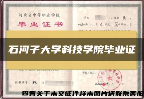 石河子大学科技学院毕业证