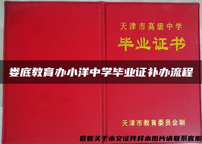 娄底教育办小洋中学毕业证补办流程