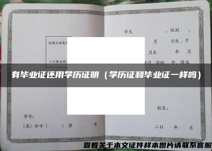 有毕业证还用学历证明（学历证和毕业证一样吗）