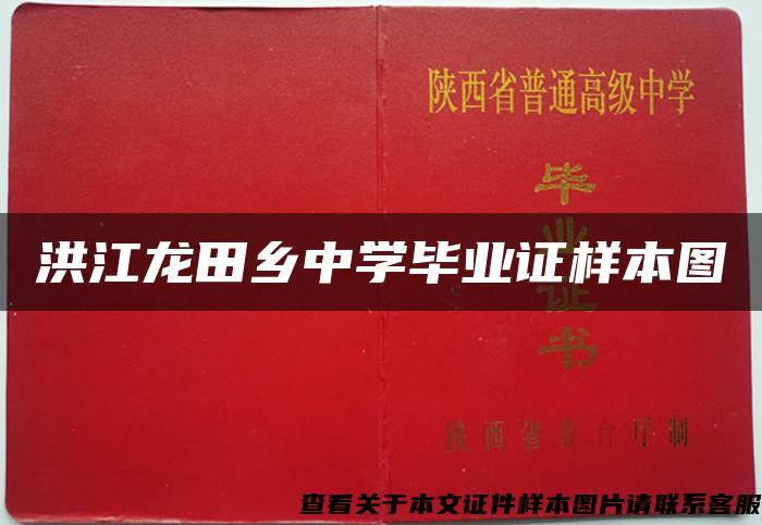 洪江龙田乡中学毕业证样本图