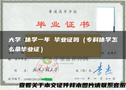 大学 休学一年 毕业证吗（专科休学怎么拿毕业证）