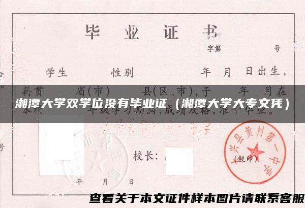 湘潭大学双学位没有毕业证（湘潭大学大专文凭）