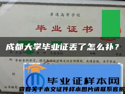 成都大学毕业证丢了怎么补？