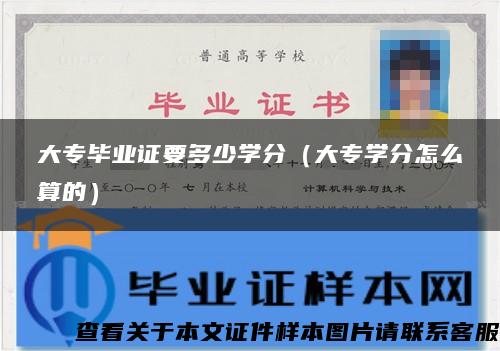 大专毕业证要多少学分（大专学分怎么算的）