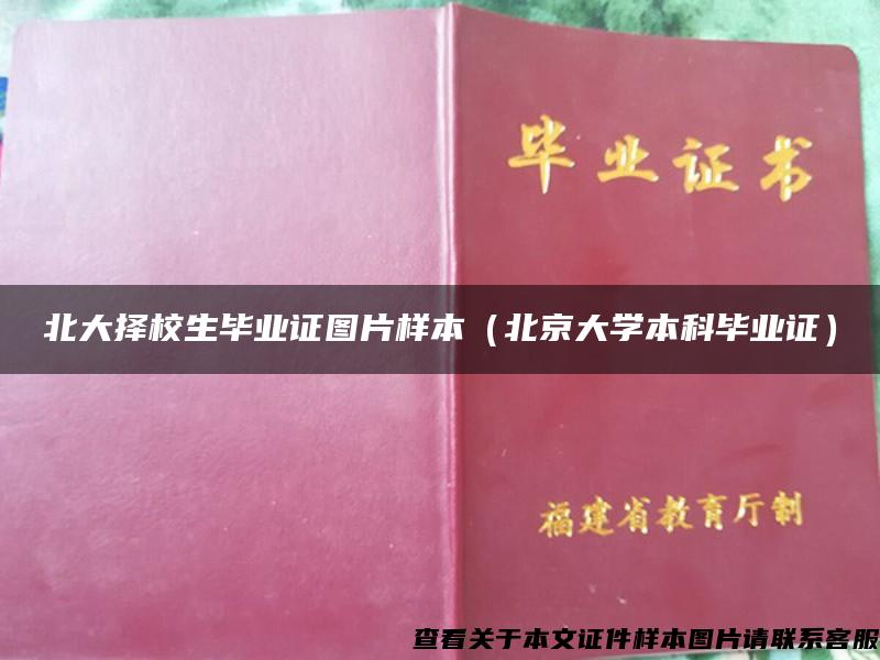 北大择校生毕业证图片样本（北京大学本科毕业证）