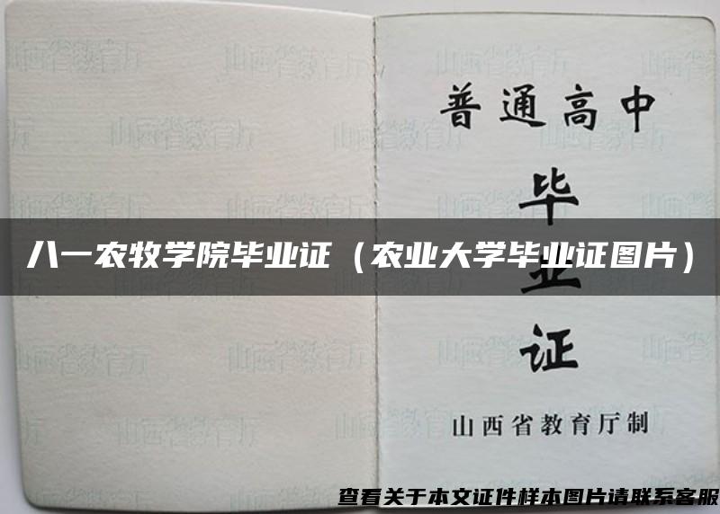 八一农牧学院毕业证（农业大学毕业证图片）