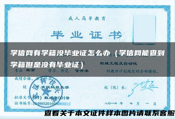 学信网有学籍没毕业证怎么办（学信网能查到学籍但是没有毕业证）