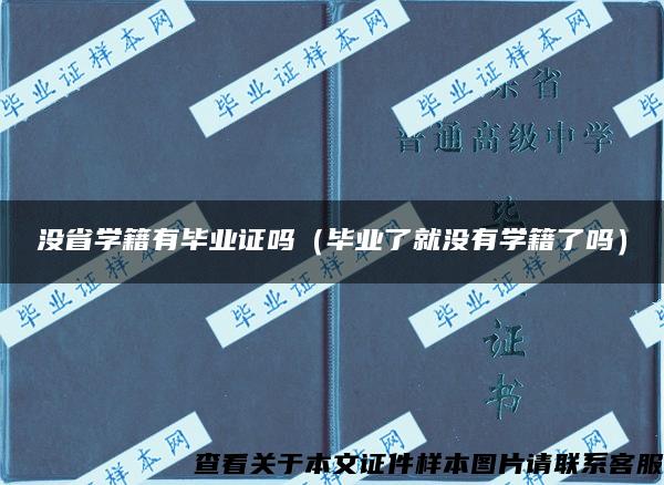 没省学籍有毕业证吗（毕业了就没有学籍了吗）