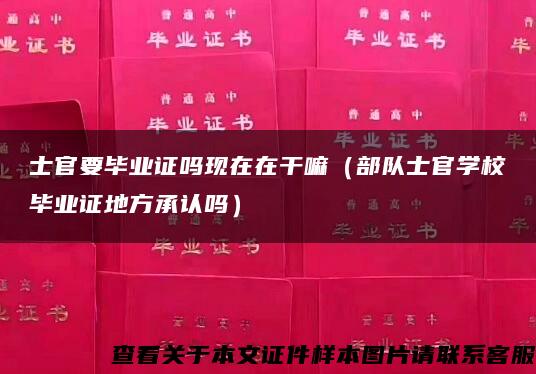 士官要毕业证吗现在在干嘛（部队士官学校毕业证地方承认吗）