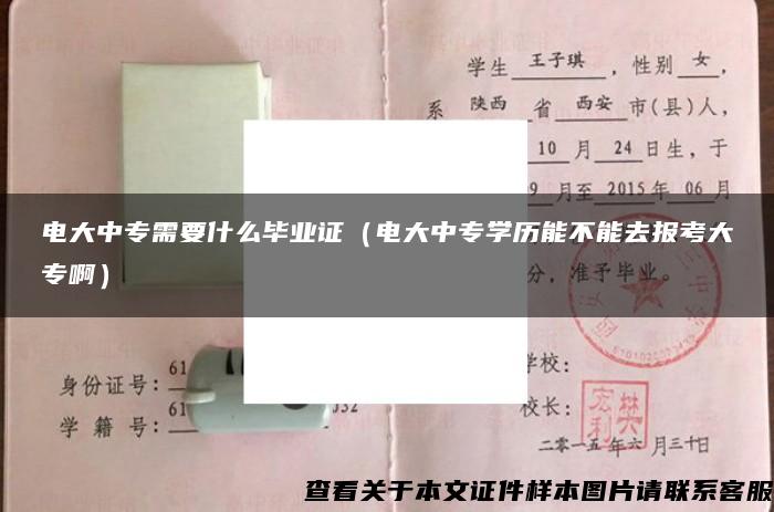 电大中专需要什么毕业证（电大中专学历能不能去报考大专啊）