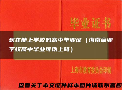 现在能上学校吗高中毕业证（海南商业学校高中毕业可以上吗）